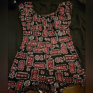 Pinup Girl Clothing Couture Bandana Romper